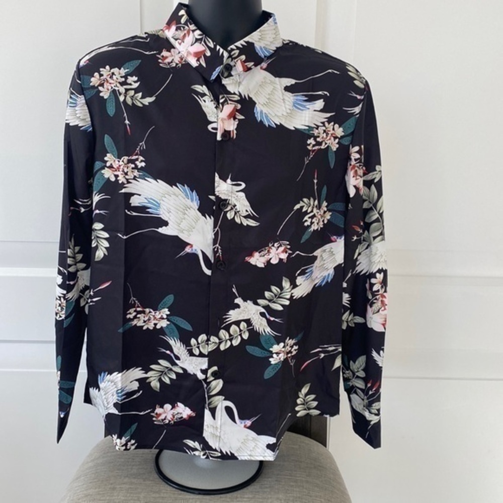 Tropical Button down long sleeve M